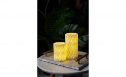 LED-Echtwachs-Kerzen 2er-Set, weiß