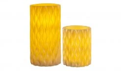 LED-Echtwachs-Kerzen 2er-Set, weiß -Innenleuchten Verkaufsladen 665441 7 202201191242