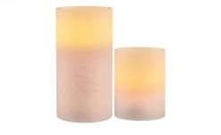 LED-Echtwachs-Kerzen 2er-Set, Flieder -Innenleuchten Verkaufsladen 665444 6 202201191242