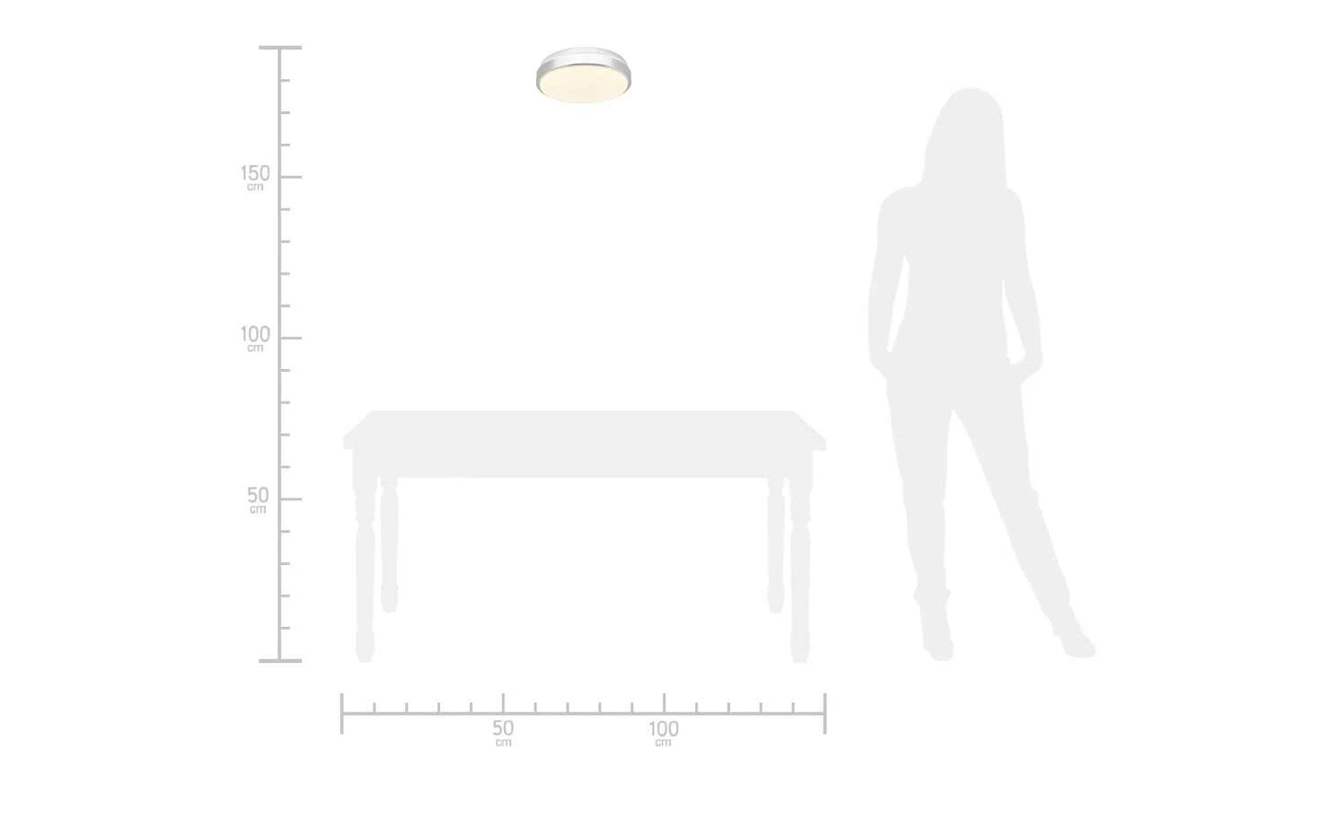 KHG LED-Deckenleuchte, silberfarben / weiß 4 KHG LED-Deckenleuchte, silberfarben / weiß – Bild 4