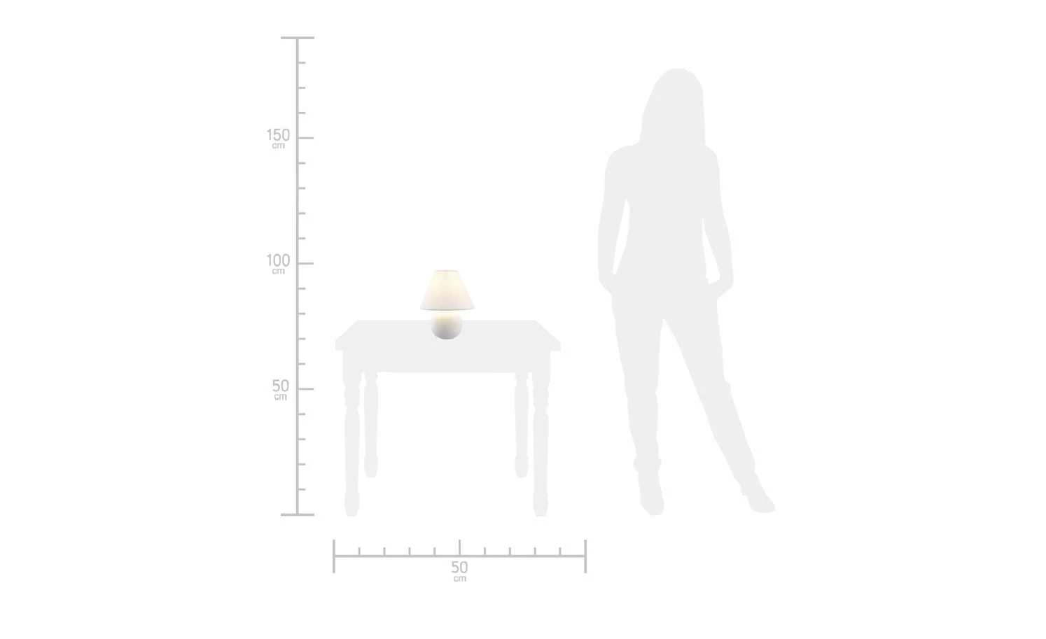 KHG Keramik-Tischleuchte, weiß 5 KHG Keramik-Tischleuchte, weiß – Bild 5