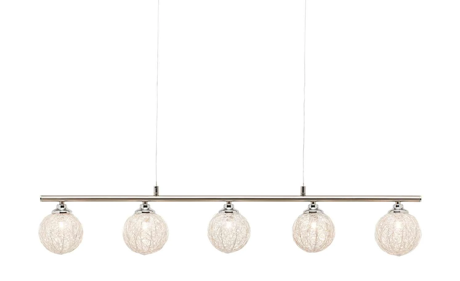 Paul Neuhaus Pendelleuchte 5 Schirme m. Aluminiumgeflecht 1 Paul Neuhaus Pendelleuchte 5 Schirme m. Aluminiumgeflecht