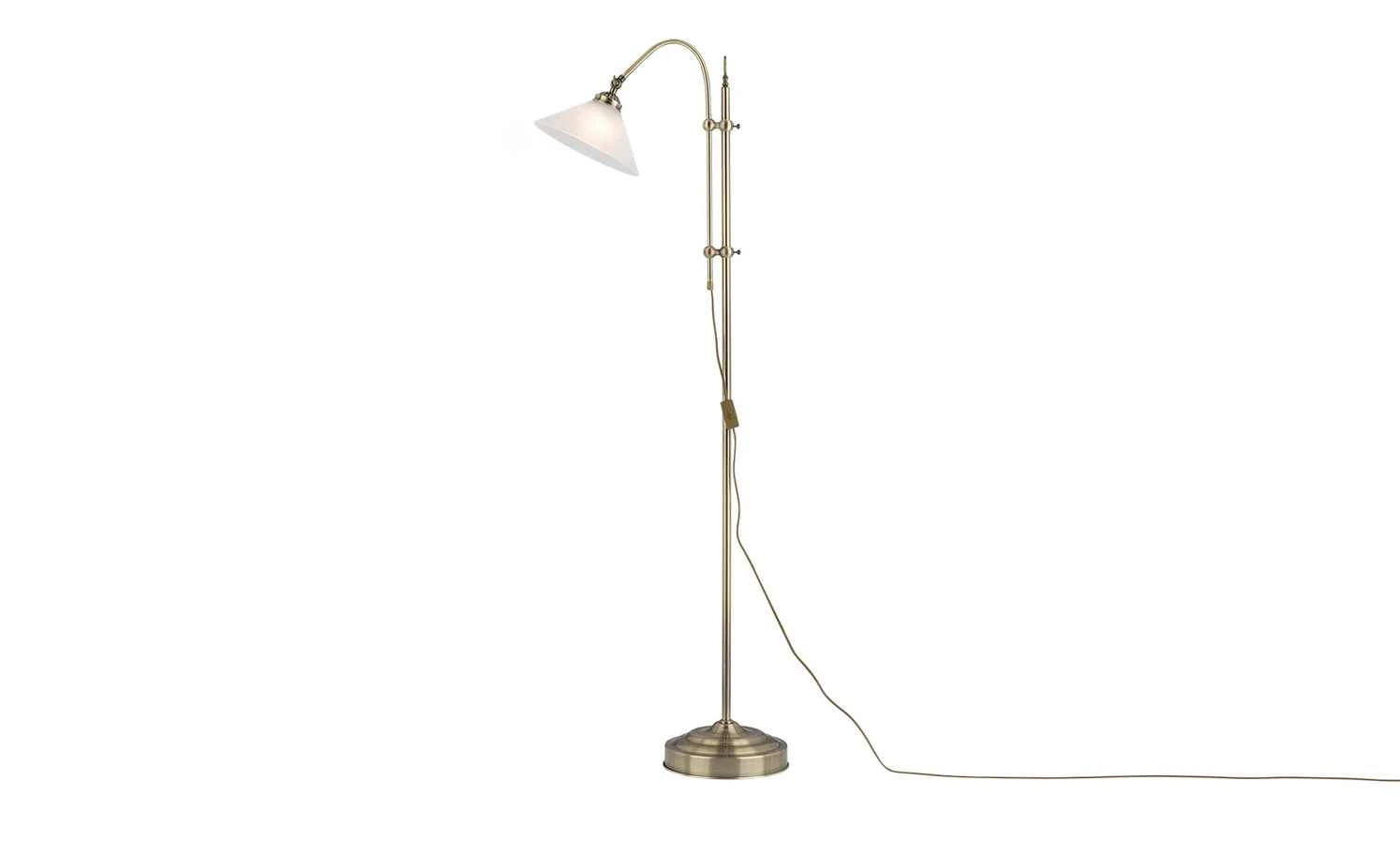 KHG Stehleuchte altmessing in Antik-Optik 1 KHG Stehleuchte altmessing in Antik-Optik