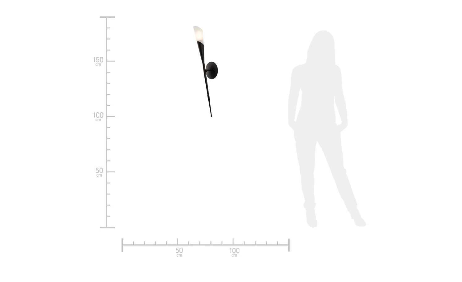 KHG Wandleuchte in Fackel-Optik, rostfarben 2 KHG Wandleuchte in Fackel-Optik, rostfarben – Bild 2