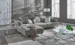 HOME STORY Bogenleuchte mit weißem Stoffschirm -Innenleuchten Verkaufsladen 688647 10 202002140030