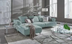 HOME STORY Bogenleuchte mit weißem Stoffschirm -Innenleuchten Verkaufsladen 688647 11 202002140030