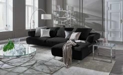 HOME STORY Bogenleuchte mit weißem Stoffschirm -Innenleuchten Verkaufsladen 688647 13 202002140030