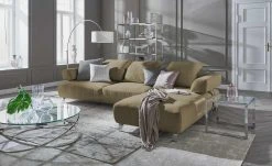 HOME STORY Bogenleuchte mit weißem Stoffschirm -Innenleuchten Verkaufsladen 688647 14 202002140030