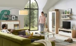 HOME STORY Bogenleuchte mit weißem Stoffschirm -Innenleuchten Verkaufsladen 688647 3 201811271452