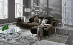 HOME STORY Bogenleuchte mit weißem Stoffschirm -Innenleuchten Verkaufsladen 688647 32 202002140030