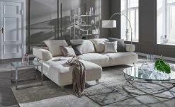 HOME STORY Bogenleuchte mit weißem Stoffschirm -Innenleuchten Verkaufsladen 688647 4 202001212235