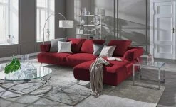 HOME STORY Bogenleuchte mit weißem Stoffschirm -Innenleuchten Verkaufsladen 688647 46 202002140030