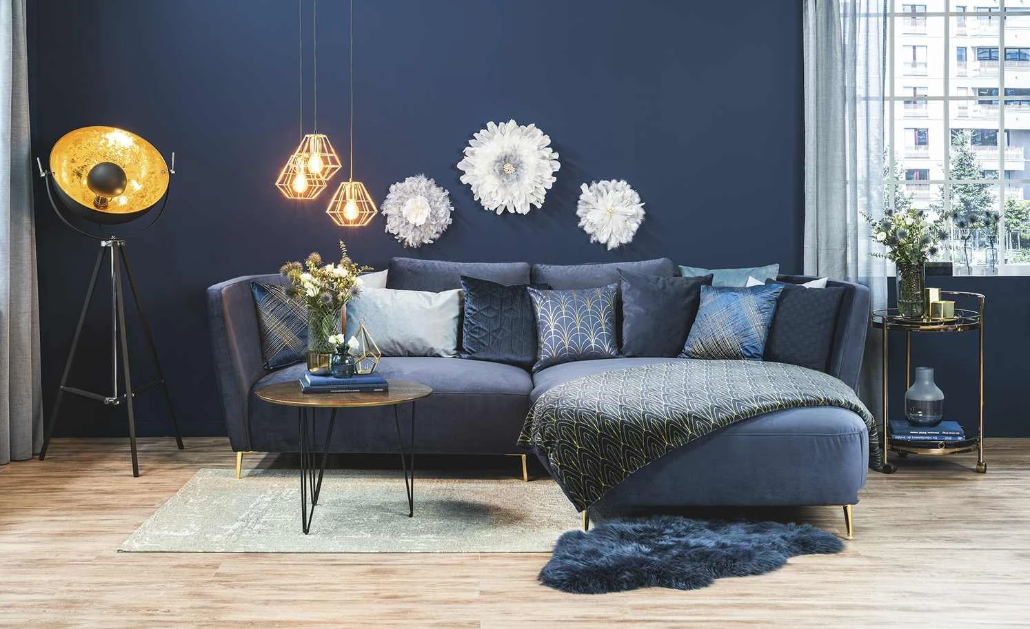 HOME STORY Stehleuchte im Studiolampen-Design, schwarz 1 HOME STORY Stehleuchte im Studiolampen-Design, schwarz