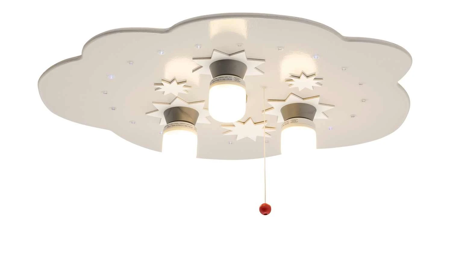 Deckenleuchte Sternenhimmel Holz weiß 3 Deckenleuchte Sternenhimmel Holz weiß – Bild 3