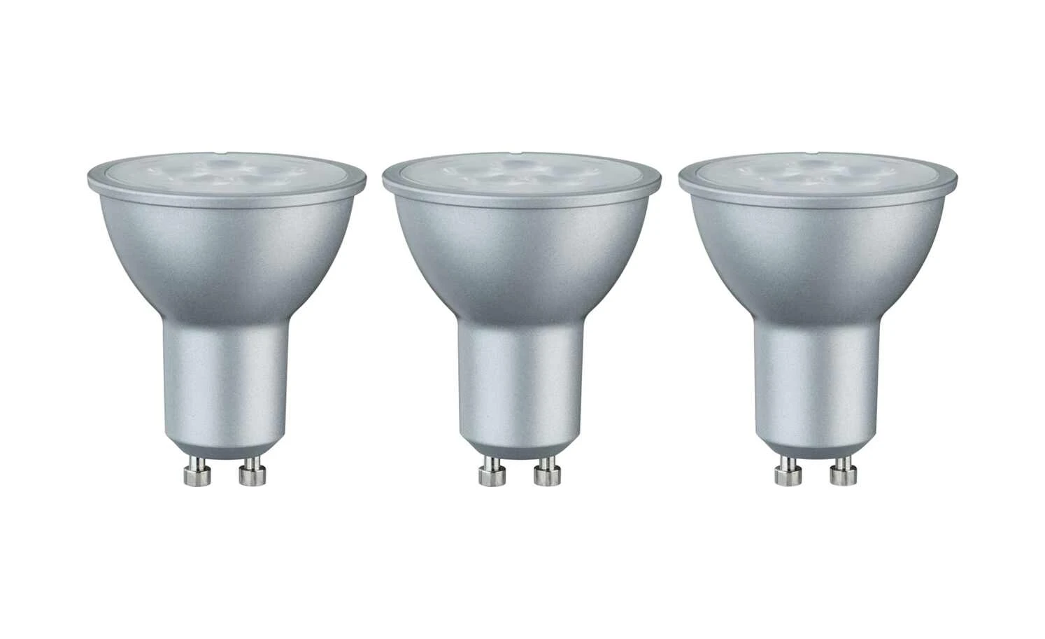 LED 3-er Pack GU10/ 6,5W, silber 1 LED 3-er Pack GU10/ 6,5W, silber
