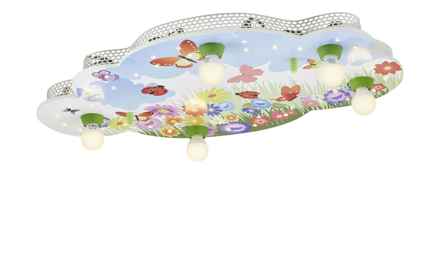 Deckenleuchte, 5+1 flammig, bunt 1 Deckenleuchte, 5+1 flammig, bunt