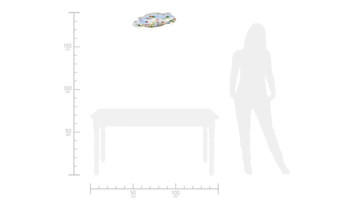 Deckenleuchte, 5+1 flammig, bunt 7 Deckenleuchte, 5+1 flammig, bunt – Bild 7