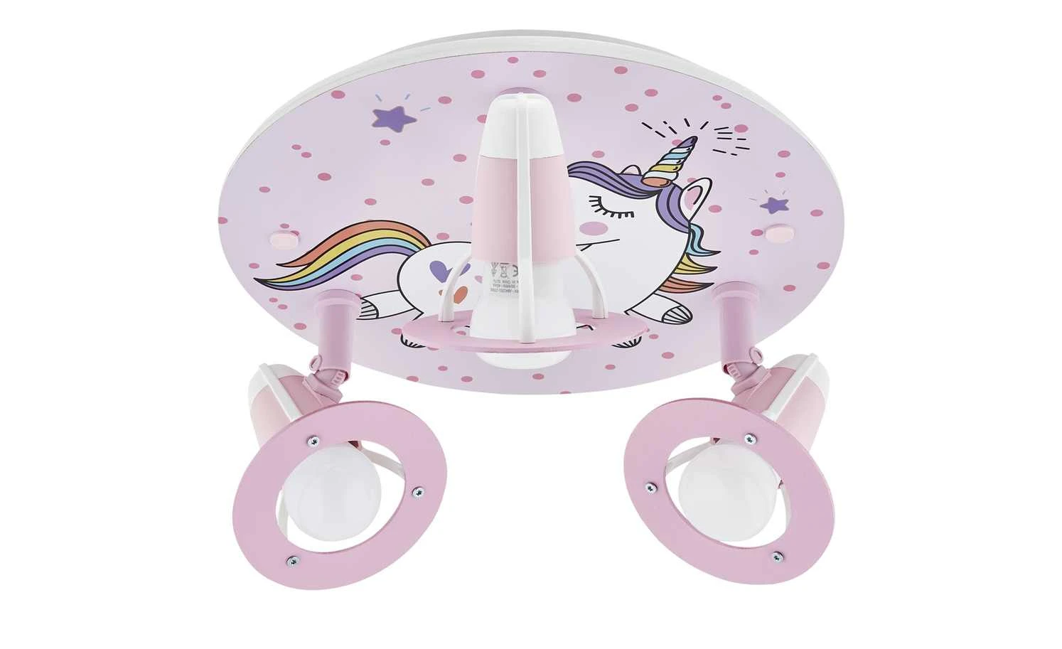 Deckenstrahler, 3-flammig, Rosa Einhorn Babsy 1 Deckenstrahler, 3-flammig, Rosa Einhorn Babsy